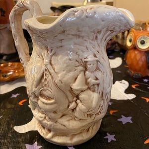 Vintage Hand Cast Witches Pitcher 1979